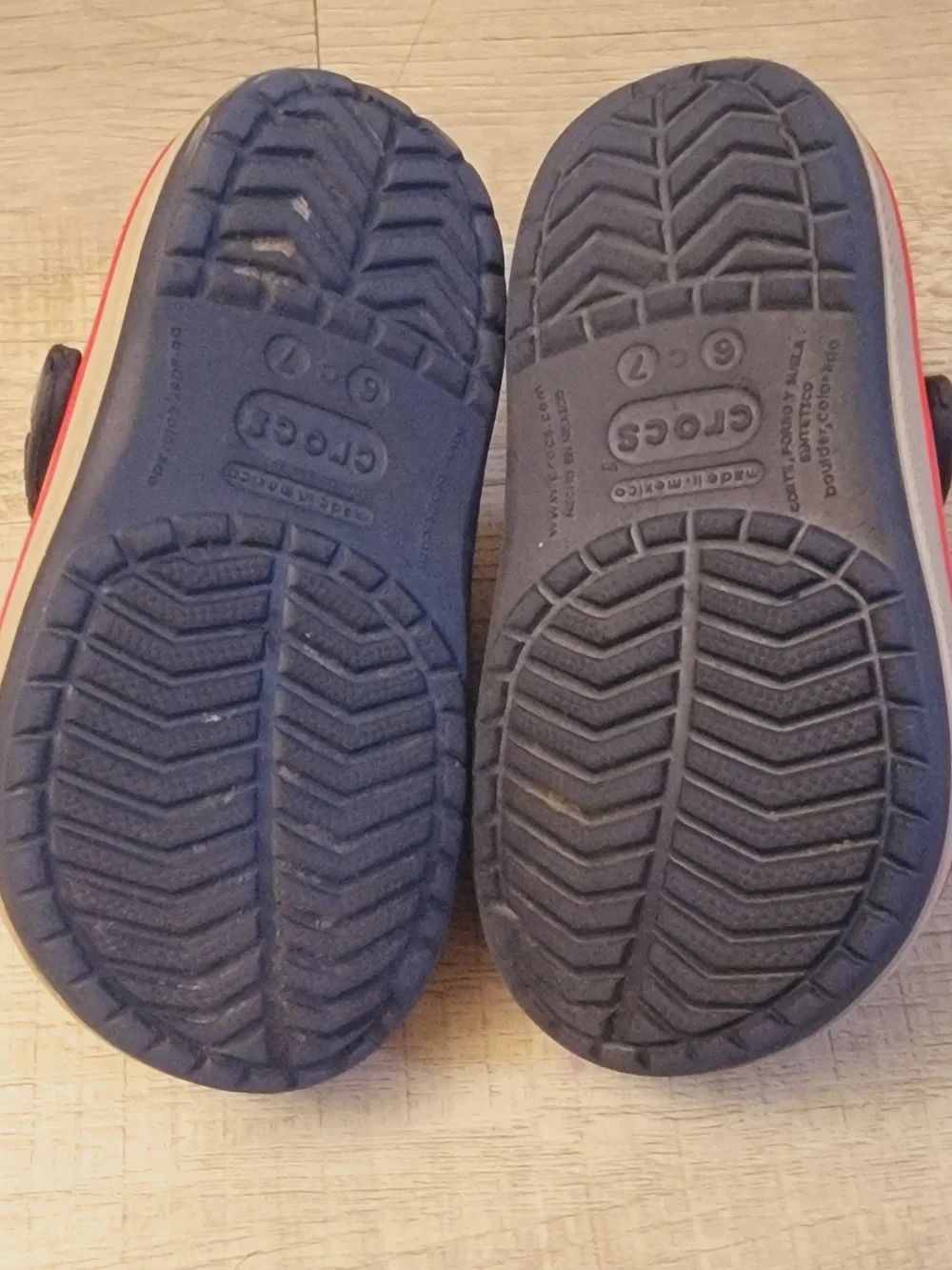 CROCS Kids Navy Blue Clogs with Red Accent